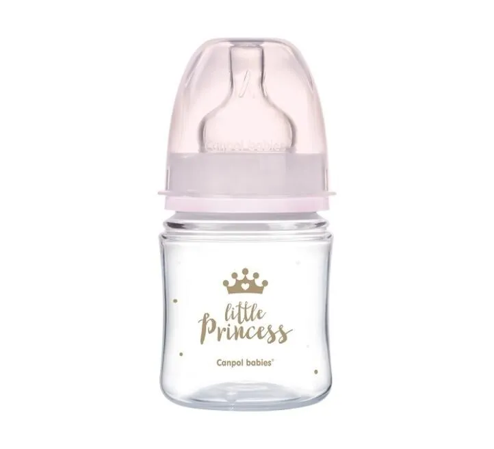 CANPOL BABY FLASICA 120ML ŠIROKI VRAT ROYAL BABY - ROZE 35/233_PIN