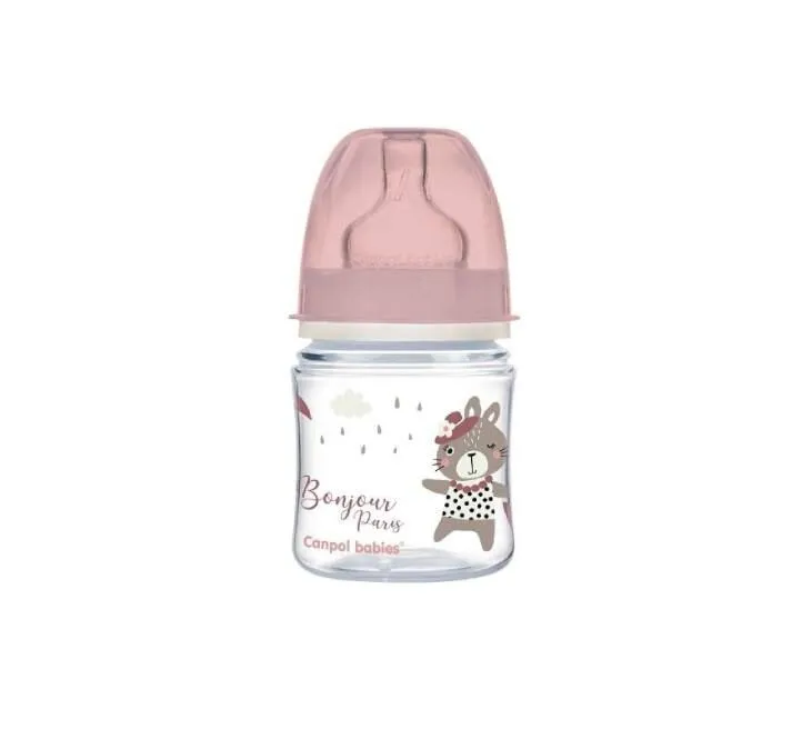 CANPOL BABY FLASICA 120ML ŠIROKI VRAT - ROZE 35/231_PIN