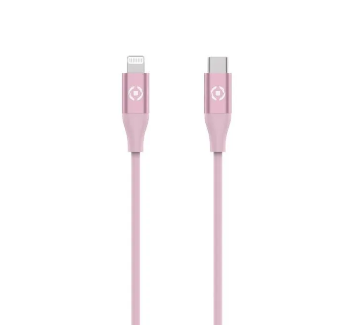 Celly Konverter kabl USB-C na Lightning (m/m) 1,5 m - Roze