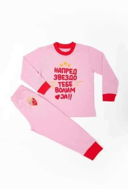 CRVENA ZVEZDA PIDŽAMA 24 - ROZE VEL. 6