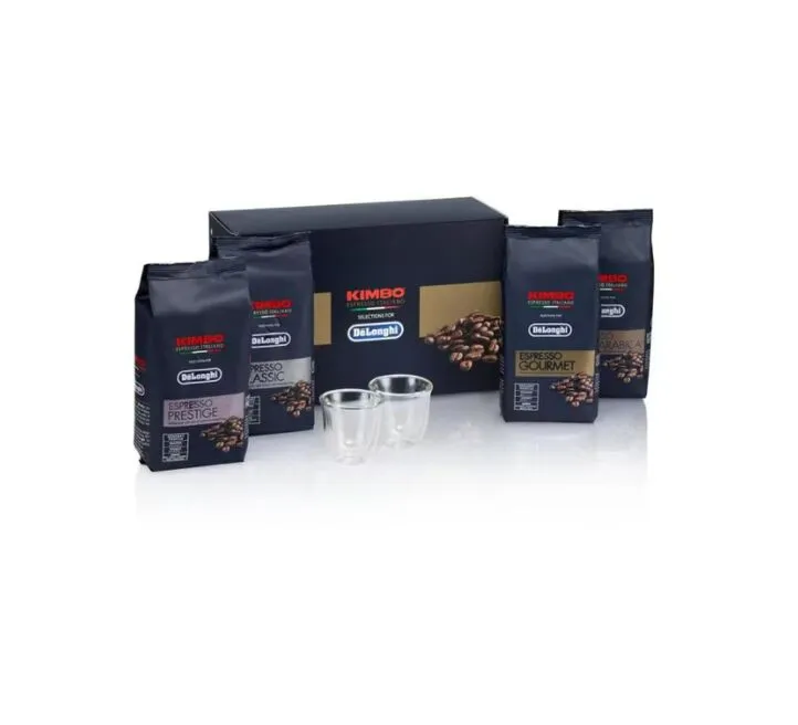 DELONGHI KIMBO SET KAFA I ESPRESSO ČAŠE (4 X 250 G + 2 ČAŠE)