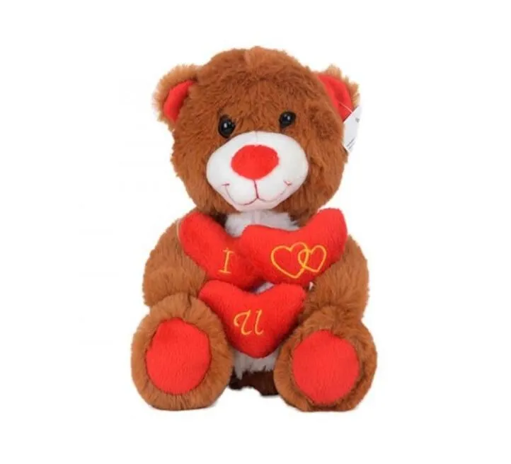 DIZI TOYS PLISANA IGRAČKA 20CM MEDA SA SRCEM, 0+