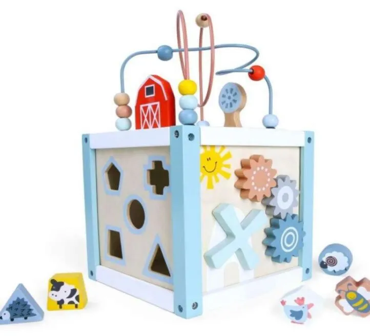 ECO TOYS DRVENA AKTIVITI KOCKA 1020