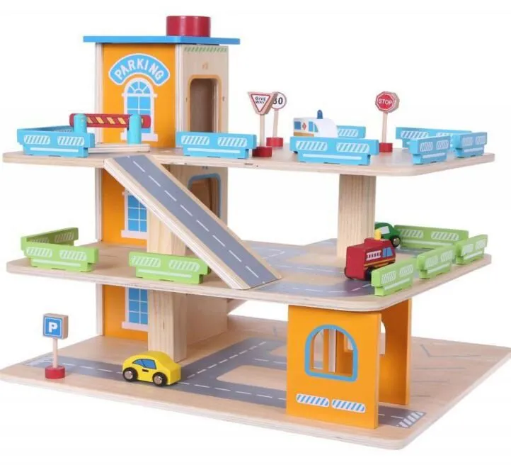 ECO TOYS DRVENA GARAŽA SA STAZOM I LIFTOM + AUTOMOBILI 1085