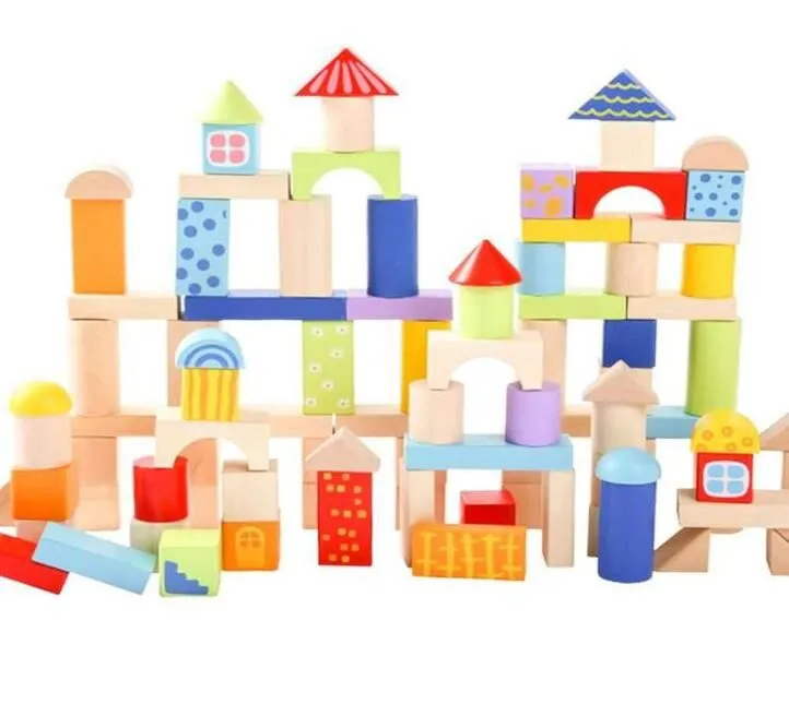 ECO TOYS DRVENE KOCKE SA ŠARAMA 100 KOM 2007