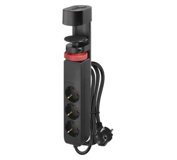 EMOS PRODUŽNI KABL DESKTOP SA PREKIDAČEM 1,5 M - CRNI P1321PD