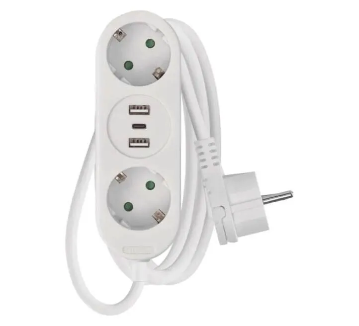 EMOS PRODUŽNI KABL SA 2 USB IZLAZA 1,4 M P02214E