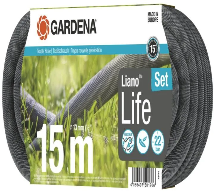 GARDENA SET BAŠTENSKO TEKSTILNO CREVO LIANO LIFE SA NASTAVCIMA 15M GA 18445-20