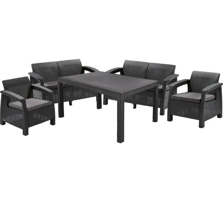 KETER BAŠTENSKI SET CORFU FIESTA CU 223216 - GRAFIT