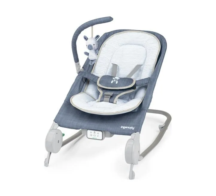 KIDS II INGENUITY LEŽALJKA HAPPY BELLY™ CHAMBRAY 0-6M SA MASAZEROM ZA GRCEVE