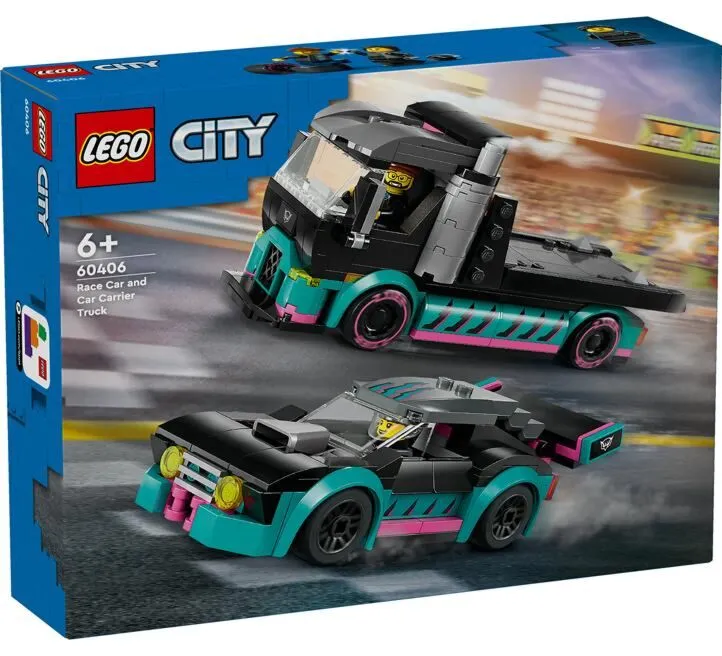Lego Igračka Trkački auto i auto-transporter 60406