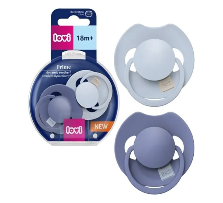 LOVI PRIME SILICONE DYNAMIC VARALICA 18M+  2KOM - BABY BLUE/BLUE 34/419