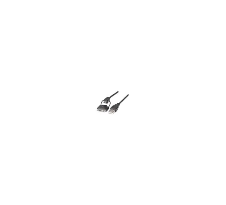 MANHATTAN ADAPTER 2 U1 KABL IPHONE/IPOD MALE/USB A-MALE/USB MICRO-B MALE