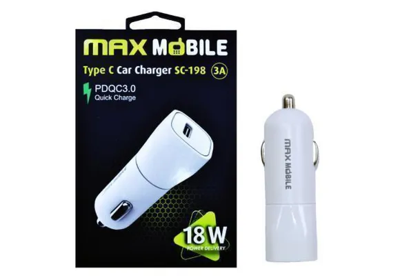Max Mobile Auto punjač PD 18 W QC 3.0 Type C SC-198