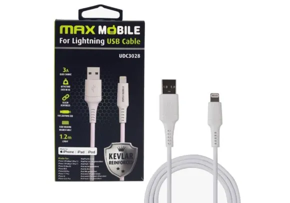 MAX MOBILE DATA KABL MFI APPLE KEVLAR QC 3 A