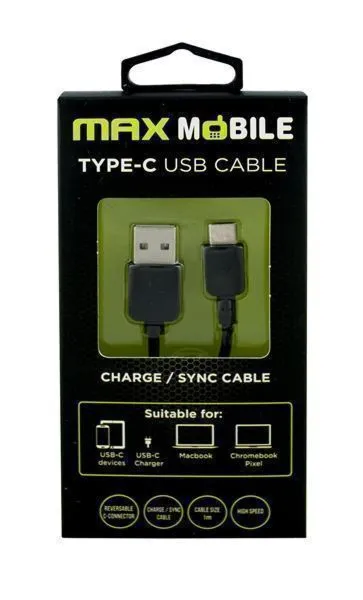 Max Mobile Kabl za brzo punjenje USB 2.0 Type-C 1 m