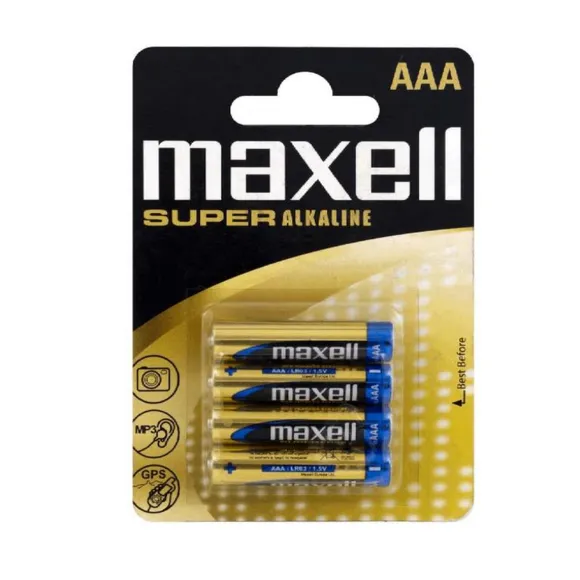MAXELL ALKALNA BATERIJA LR03 SUPER - 4 KOMADA
