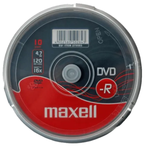 MAXELL DVD-R DISK MDDVD-R16XSH - 10 KOMADA