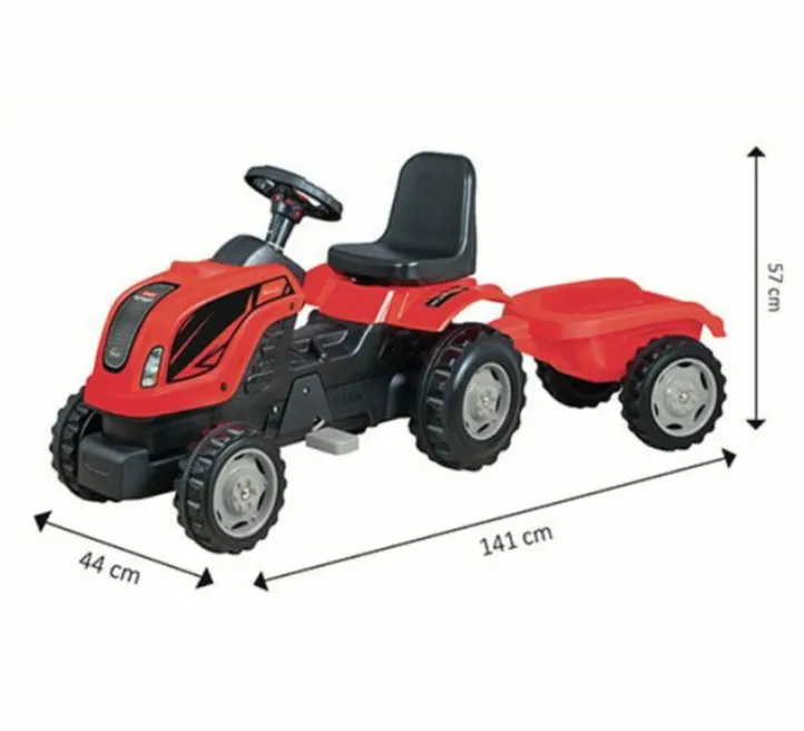 Milla Traktor na pedale crveni sa prikolicom 88/10107