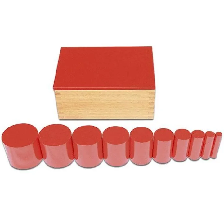 MONTESSORI IGRAČKA MONTESORI KUTIJA SA CILINDROM CRVENA