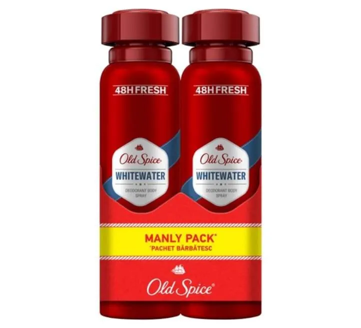 Old Spice Whitewater dezodorans u spreju  2 x 150 ml	