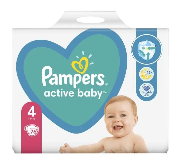 PAMPERS ACTIVE BABY DRY GP 4 76 KOM