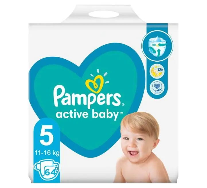 PAMPERS ACTIVE BABY GP 5 64KOM