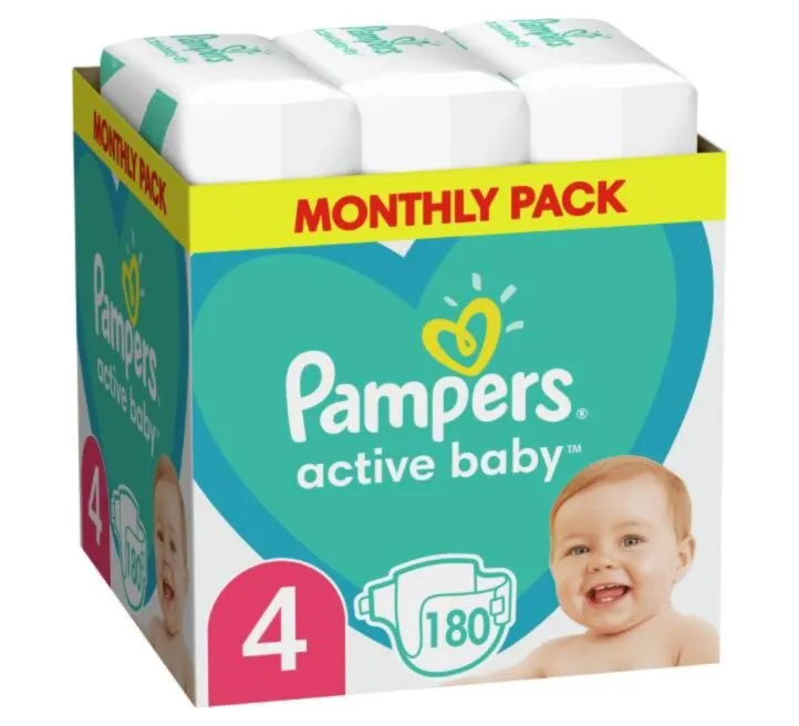 PAMPERS ACTIVE BABY MSB4 180 KOM