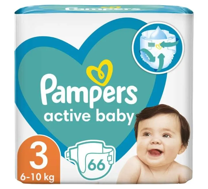 PAMPERS ACTIVE BABY VPP 3 66 KOM