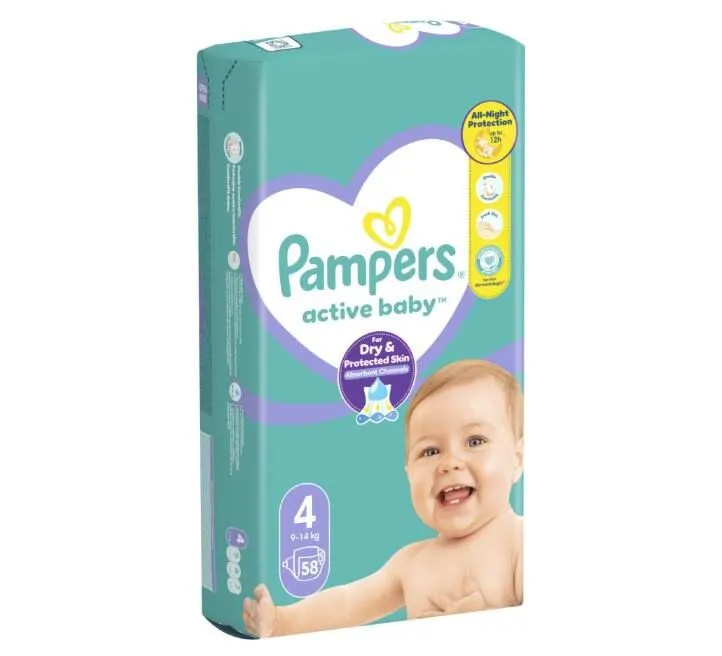 PAMPERS ACTIVE BABY VPP 4 58 KOM