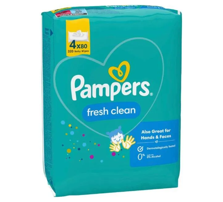 PAMPERS FRESH CLEAN 4X80 KOM