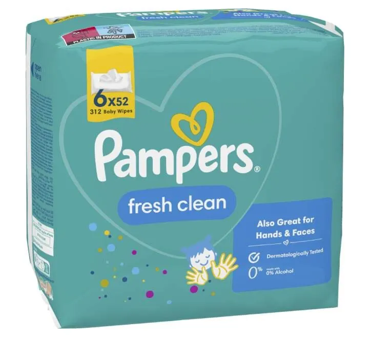 PAMPERS FRESH CLEAN 6X52 KOM