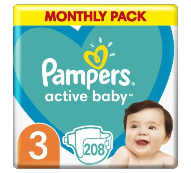 PAMPERS PELENE I MARAMICE ZA BEBE ACT BABY MSB3 208KOM