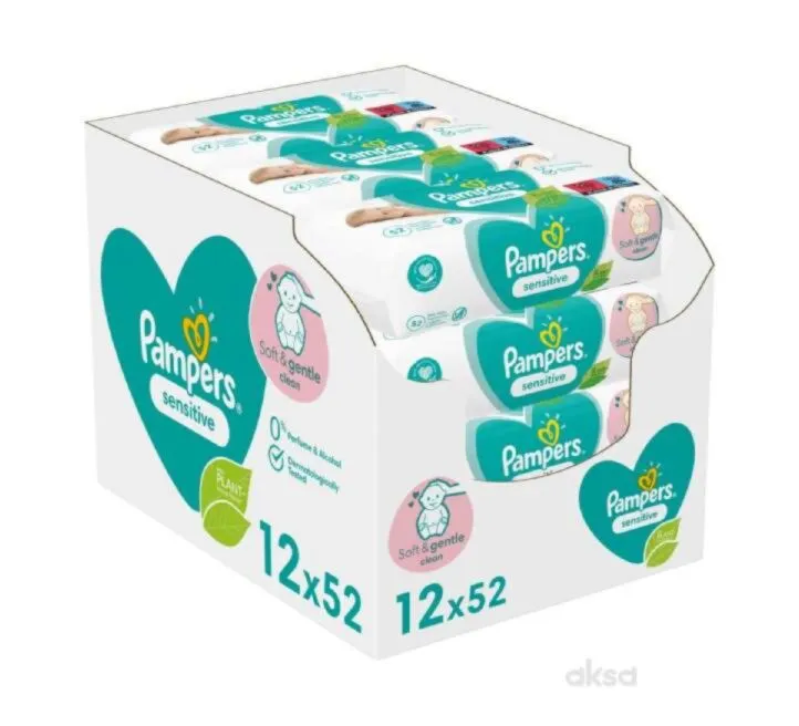 PAMPERS SENSITIVE 12X52 KOM