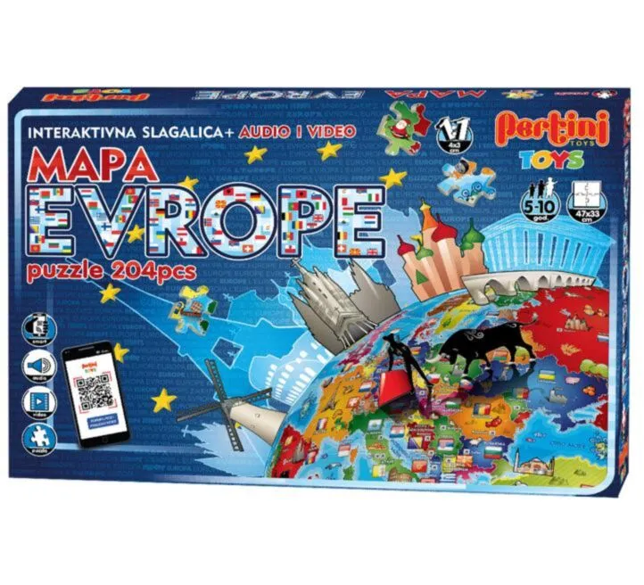 PERTINI IGRAČKA PERTINI MAPA EVROPE