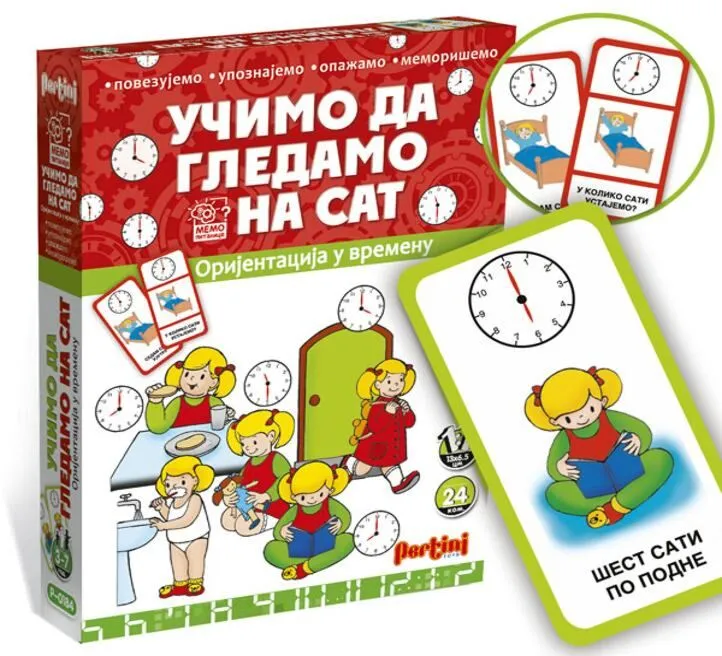 PERTINI IGRAČKA PERTINI UČIMO DA GLEDAMO NA SAT MEMO PITALICE