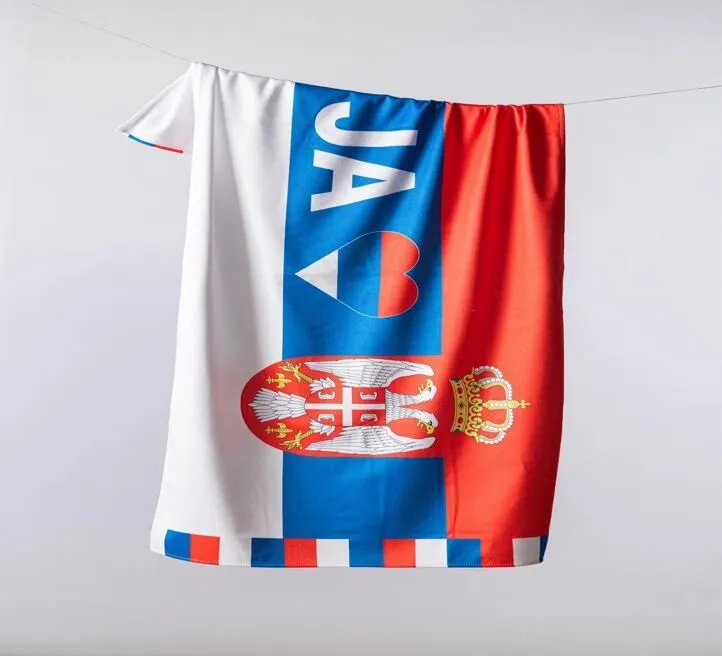 Plažni peškir 70 cm x 140 cm-Srbija u srcu