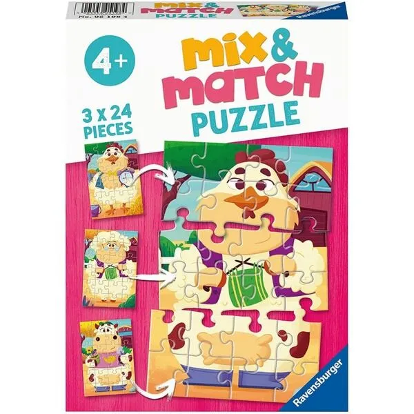 RAVENSBURGER MIX&MATCH PUZZLE - MOJI PRIJATELJI SA FARME RA05198
