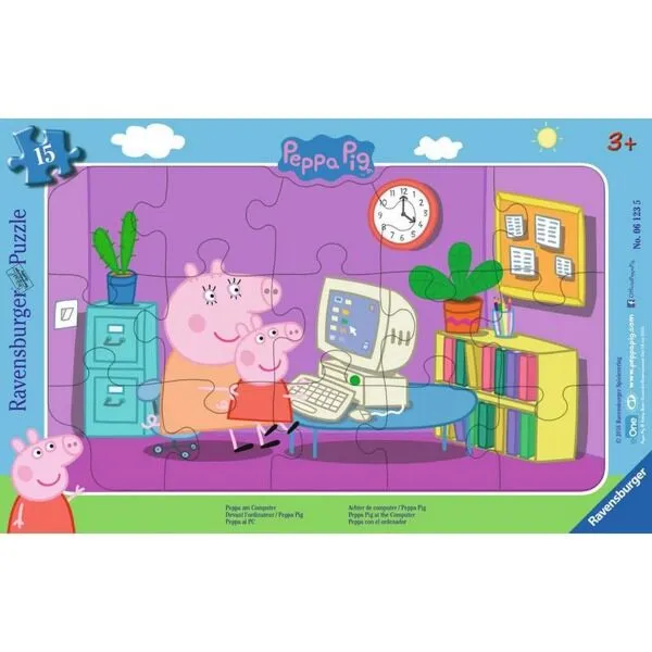Ravensburger puzzle-  Pepina za kompjuterom RA06123