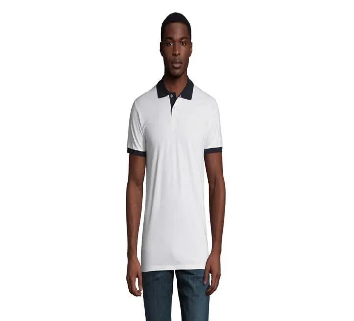 SOL'S Muška majica PRINCE Bela/teget XXL 311.369.01.XXL