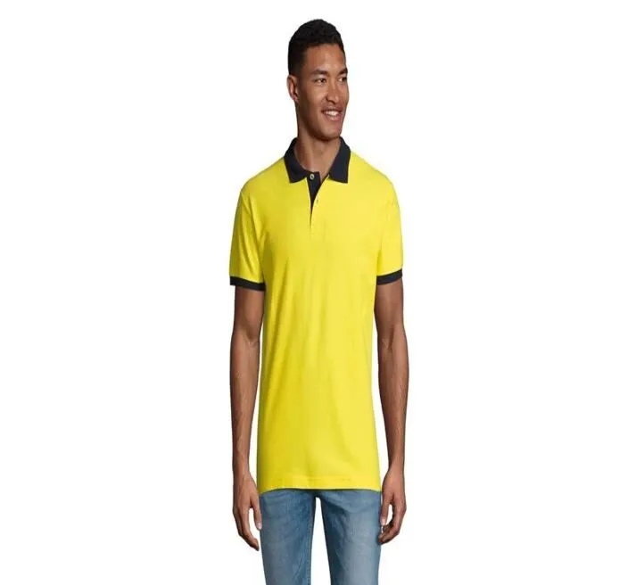 SOL'S Muška majica PRINCE Limun žuta/teget XL 311.369.11.XL