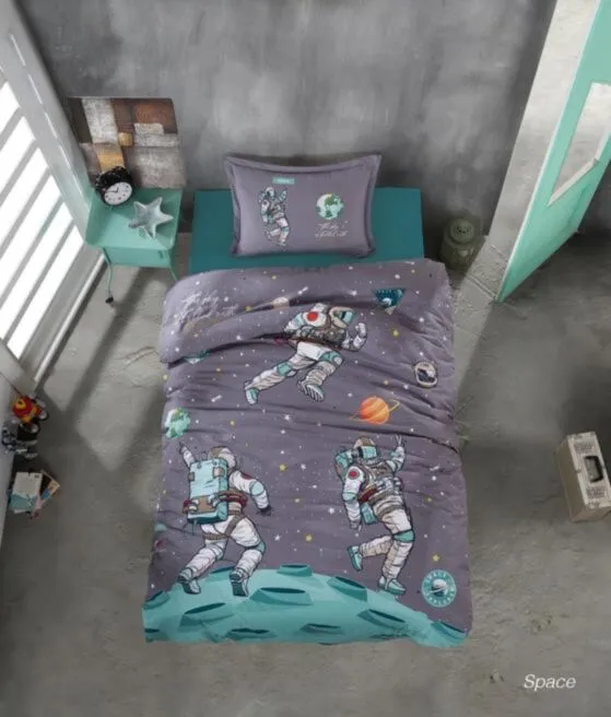 STEFAN POSTELJNI SET ŠTAMPA 140 CM X 200 CM - ASTRONAUT