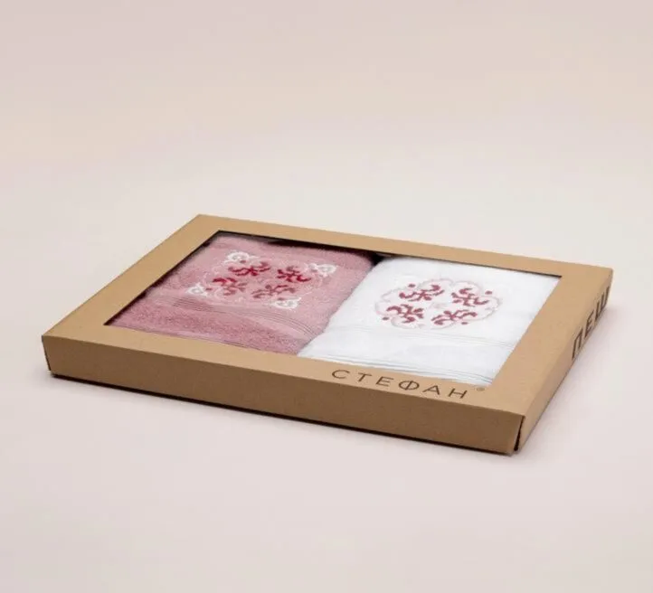 STEFAN SET PEŠKIRA 50 CM X 100 CM DUET - ROZE.ETNO