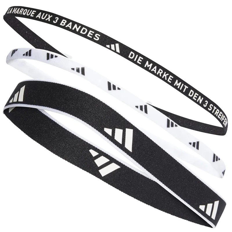 ADIDAS TRAKA MULTIPLE WIDTH TRAINING HEADBANDS 3 PACK UNISEX