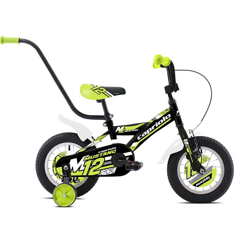 CAPRIOLO "BMX 12""HT MUSTANG CRNO-LIME" ZA DEČAKE