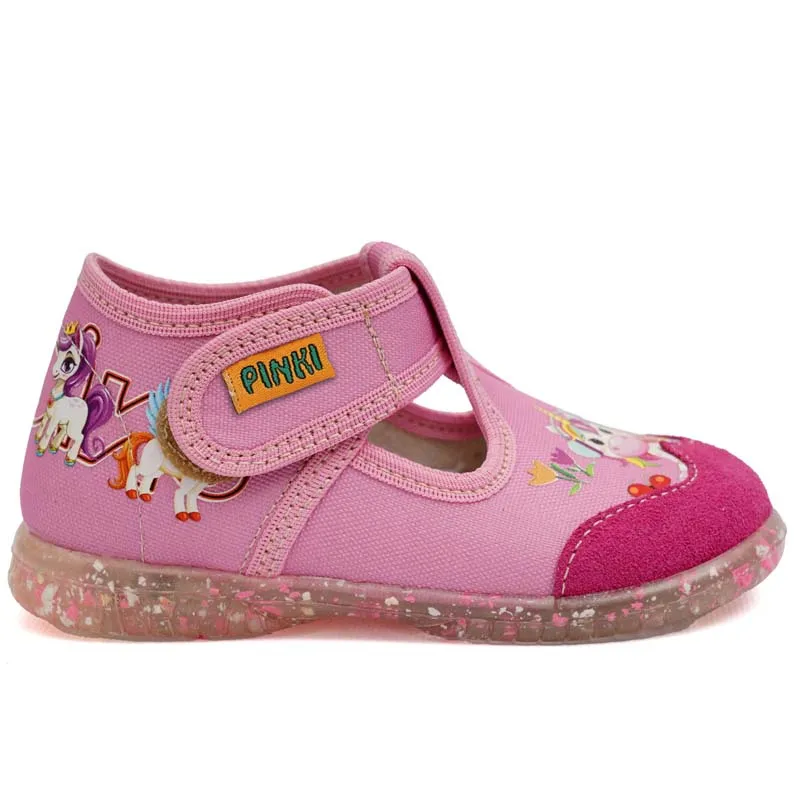 PINKI PATOFNE PATOFNE POLUOTOVRENE CLASIC LIGHT ROZA DEVOJČICE uzrasta 0-4 godine