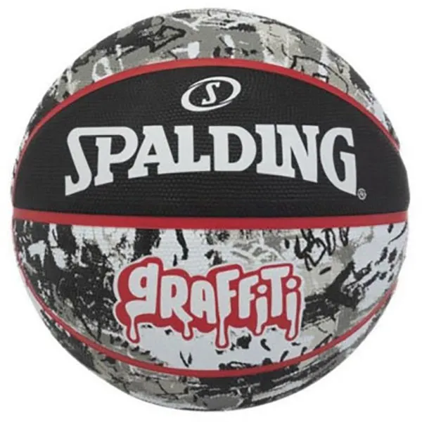 SPALDING KOŠ.LOPTA GRAFFITI BLACK/RED S.7 OUT.