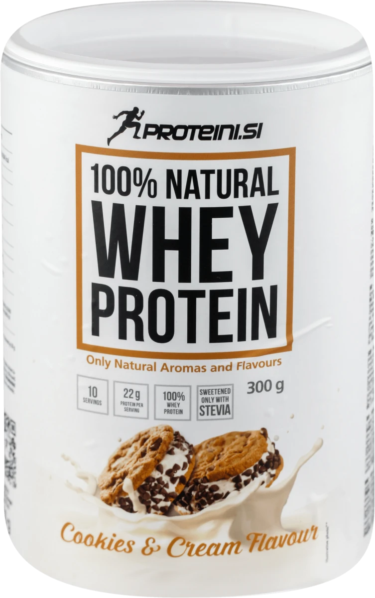 100% NATURAL WHEY PROTEIN - Ukus Cookies&Cream, 300 g