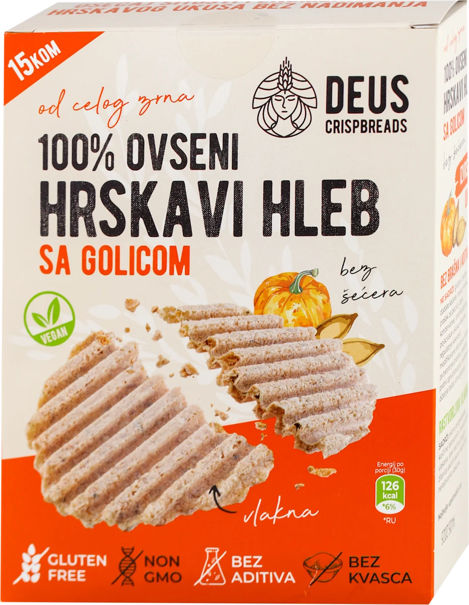 100% OVSENI HRSKAVI HLEB SA GOLICOM, 150 g