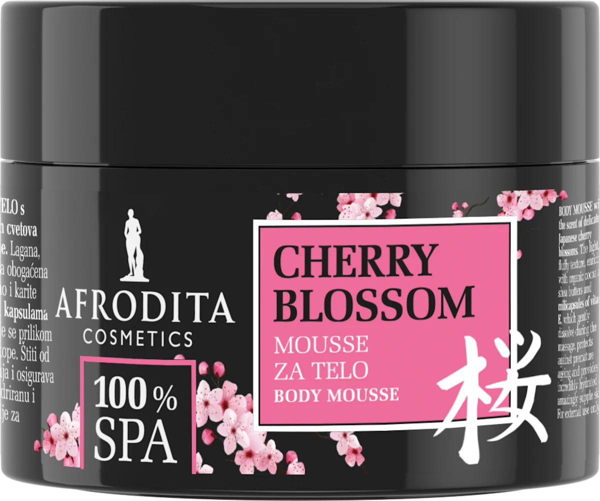 100% SPA CHERRY BLOSSOM mousse za telo, 200 ml